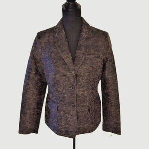 CHI by Falchi Brown & Black Texture Blazer Jacket ( MEDIUM ) NWT Retail $109.00